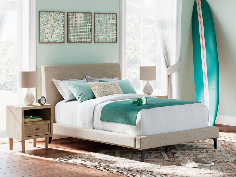 Cielden - Upholstered Bed With Roll Slats - JaxCo Furniture