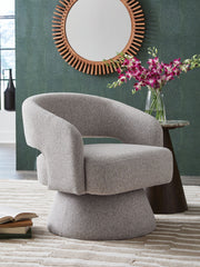 Nashkins - Swivel Accent Chair - Pebble - JaxCo Furniture