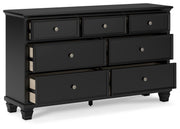 Lanolee - Black - Dresser - JaxCo Furniture