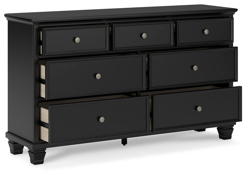 Lanolee - Black - Dresser - JaxCo Furniture