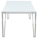 Pauline - Rectangular Glass Top Dining Table - Chrome - JaxCo Furniture