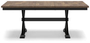 Wildenauer - Brown / Black - Rectangular Dining Extension Table - JaxCo Furniture