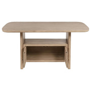 Kailani - Cane Counter Height Storage Dining Table - Beige Oak - JaxCo Furniture