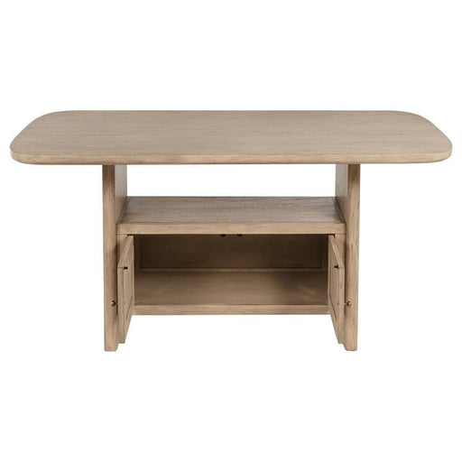 Kailani - Cane Counter Height Storage Dining Table - Beige Oak - JaxCo Furniture
