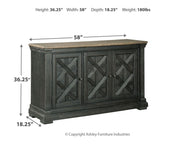 Tyler - Black / Gray - Dining Room Server - JaxCo Furniture