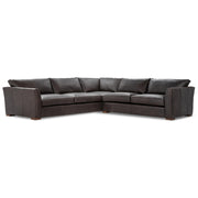 Bryson - Top Grain Leather 3 Piece Sectional - Lush-Chocolate - JaxCo Furniture