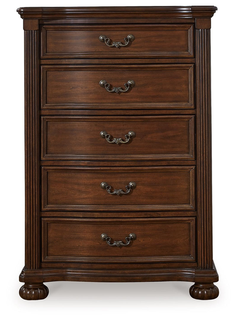 Lavinton - Brown - Five Drawer Chest - JaxCo Furniture
