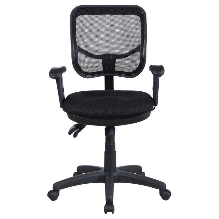 Rollo - Upholstered Adjustable Ergonomic Office Chair - Black - JaxCo Furniture