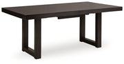 Neymorton - Dark Grayish Brown - Rectangular Dining Room Butterfly Extension Table - JaxCo Furniture