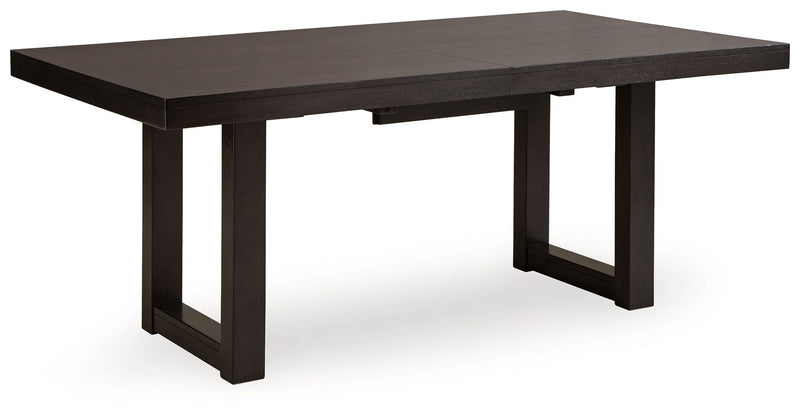 Neymorton - Dark Grayish Brown - Rectangular Dining Room Butterfly Extension Table - JaxCo Furniture