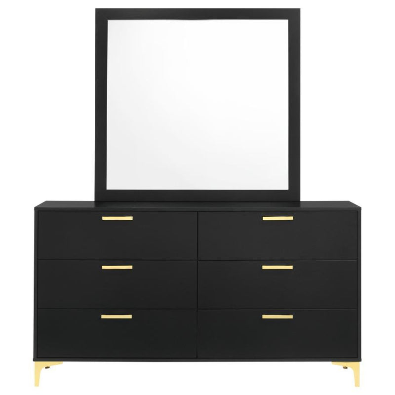 Kendall - 6-Drawer Dresser With Mirror - JaxCo Furniture