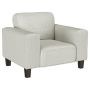 Deerhurst - Upholstered Track Arm Tufted Accent Chair - Greige - JaxCo Furniture