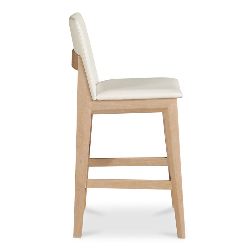 Deco - Counter Stool - White / Light Brown - JaxCo Furniture