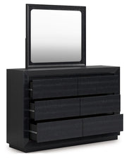 Londer - Black - Dresser And Mirror - JaxCo Furniture