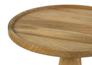 Ixia - Round Solid Mango Wood Accent Side Table - JaxCo Furniture