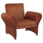 Liana - Upholstered Roll Arm Accent Armchair - Rust - JaxCo Furniture