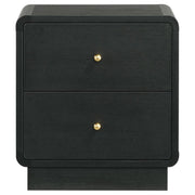 Cavelle - 2-Drawer Nightstand Bedside Table - Black - JaxCo Furniture