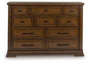 Taffenbrook - Medium Brown - Dresser - JaxCo Furniture