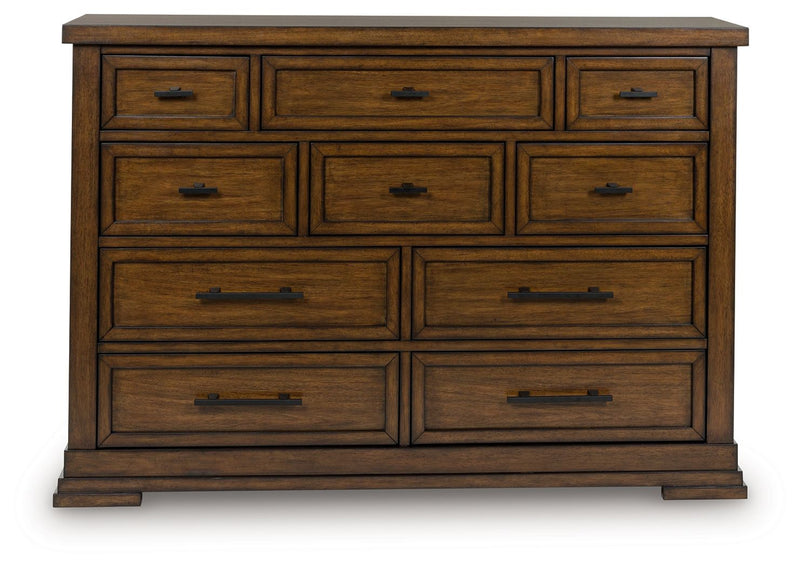 Taffenbrook - Medium Brown - Dresser - JaxCo Furniture