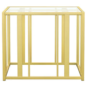 Adri - Rectangular Glass Top Side End Table - JaxCo Furniture
