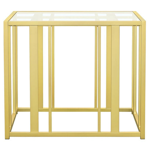 Adri - Rectangular Glass Top Side End Table - JaxCo Furniture