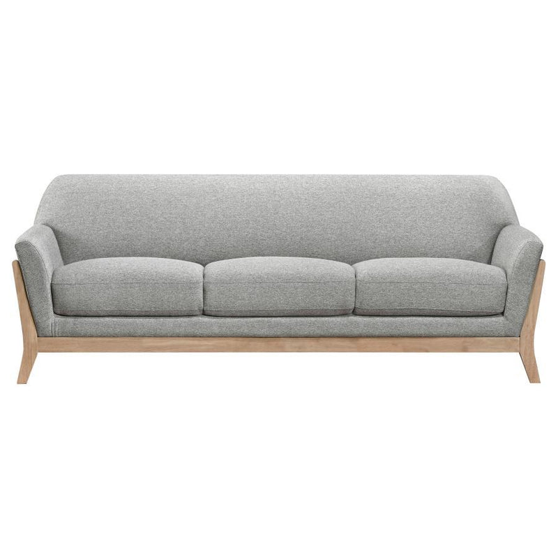 Vaughn - Fabric Upholstered Flared Arm Sofa - Gray - JaxCo Furniture