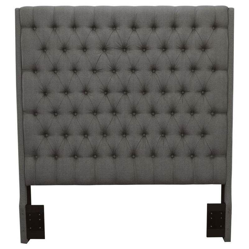 Camille - Upholstered Eastern King Panel Headboard - Gray - JaxCo Furniture