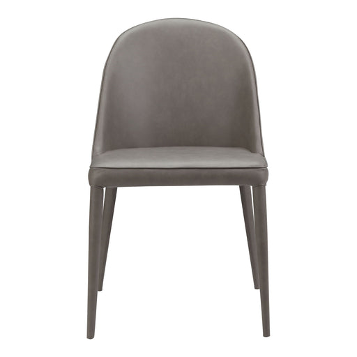 Burton - Vegan Leather Dining Chair (Set of 2) - Gray - JaxCo Furniture