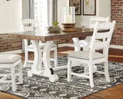 Valebeck - White / Brown - Rectangular Dining Room Table - JaxCo Furniture