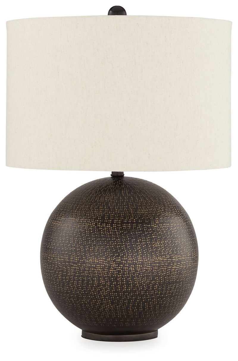 Hambell - Black / Gold Finish - Metal Table Lamp - JaxCo Furniture