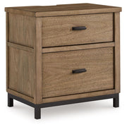Tomtyn - Light Brown - Two Drawer Night Stand - JaxCo Furniture