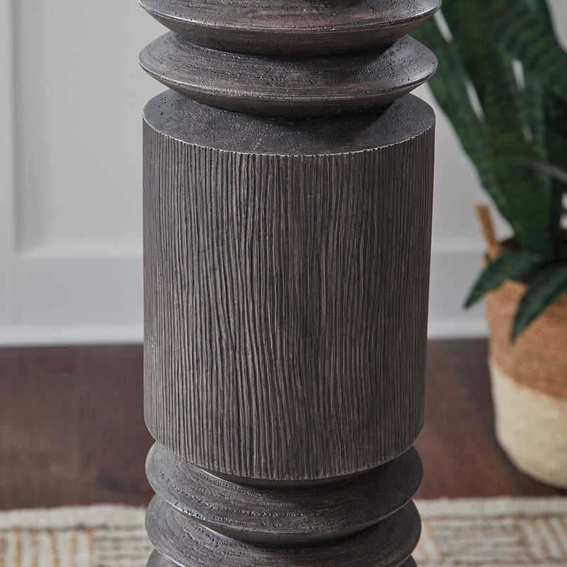 Fainwell - Distressed Black - Poly Floor Lamp - JaxCo Furniture