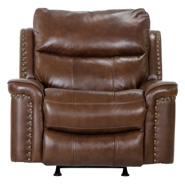 Ceretti - Power Wall Hugger Recliner - Brown Top Grain Italian Leather Match - JaxCo Furniture