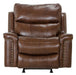 Ceretti - Power Wall Hugger Recliner - Brown Top Grain Italian Leather Match - JaxCo Furniture