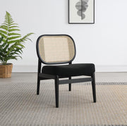 Rayo - Rattan Cane Back Accent Chair With Padded Seat - JaxCo Furniture
