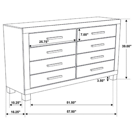 Woodmont - 8-Drawer Dresser - Rustic Golden Brown - JaxCo Furniture