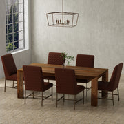 Crossings - Rectangular Dining Table With 6 Upholstered Chairs - JaxCo Furniture