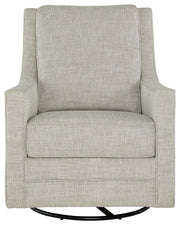 Kambria - Fog - Swivel Glider Accent Chair - JaxCo Furniture