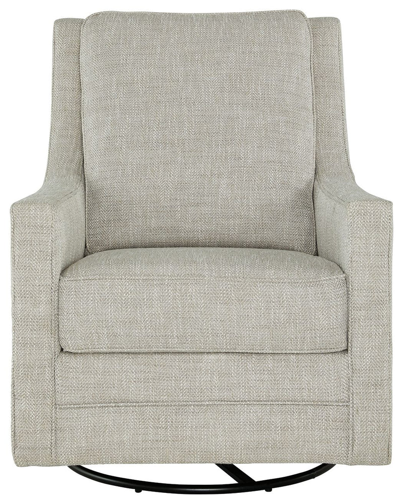 Kambria - Fog - Swivel Glider Accent Chair - JaxCo Furniture