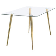 Gilman - Rectangular 64-inch Glass Top Dining Table - JaxCo Furniture