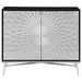 Josie - 2 Door Wood Sunburst Accent Cabinet - Black And Silver - JaxCo Furniture