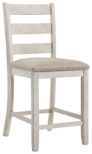 Skempton - White - Upholstered Barstool (Set of 2) - JaxCo Furniture