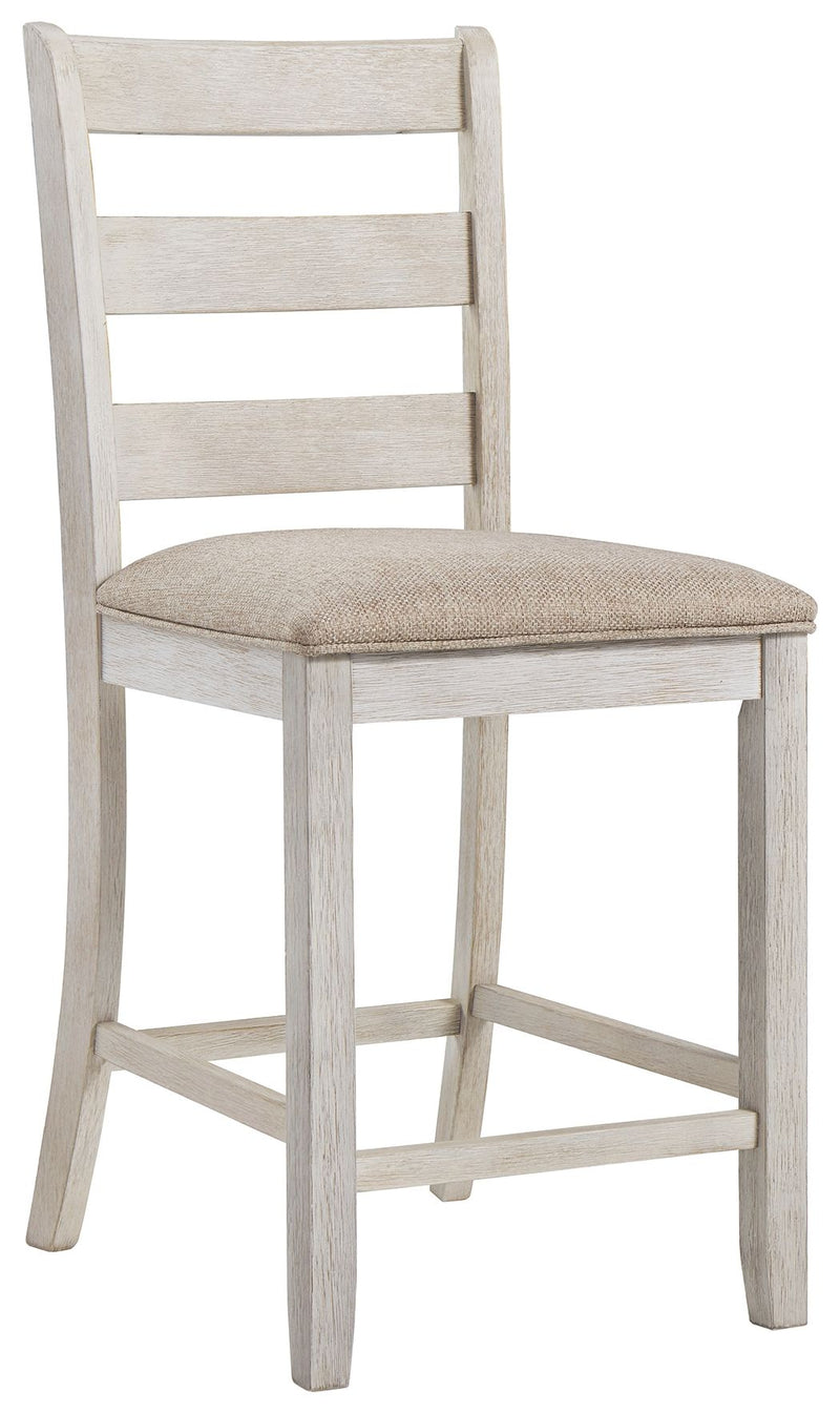 Skempton - White - Upholstered Barstool (Set of 2) - JaxCo Furniture