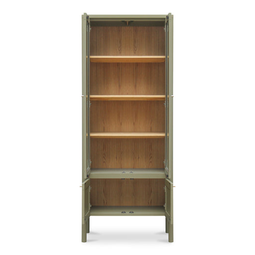 Hannah - Tall Display Cabinet - Green - JaxCo Furniture