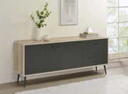 Maeve - 2 Door Engineered Wood Cabinet - Antique Pine And Gray - JaxCo Furniture