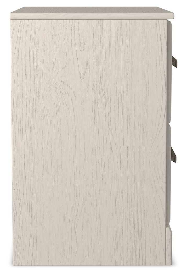 Stelsie - White - Two Drawer Night Stand - JaxCo Furniture