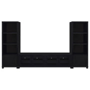 Jupiter - 3 Piece Entertainment Center TV Stand - Black - JaxCo Furniture