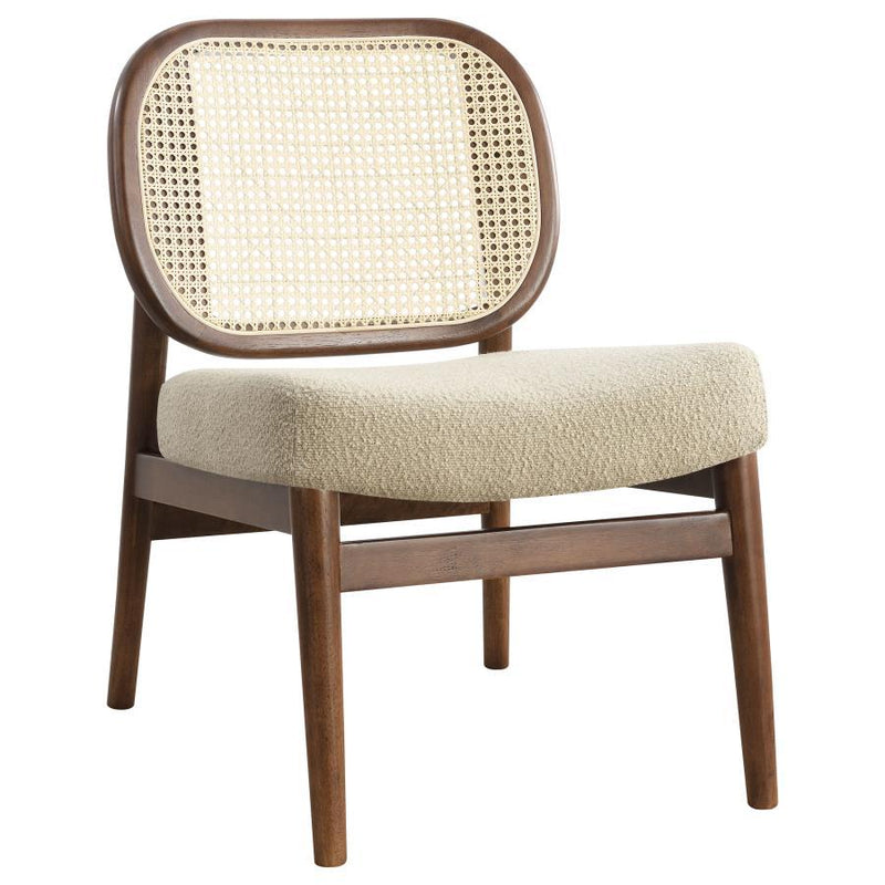 Rayo - Rattan Cane Back Accent Chair With Padded Seat - JaxCo Furniture