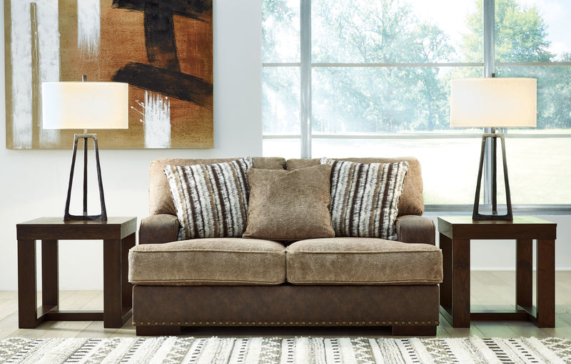 Alesbury - Chocolate - Loveseat - JaxCo Furniture