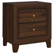 Welsley - 2-Drawer Nightstand Bedside Table - Walnut - JaxCo Furniture